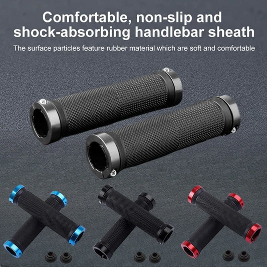 Non-Slip MTB Bicycle Handlebar Grips with Double Aluminum Alloy Lock
