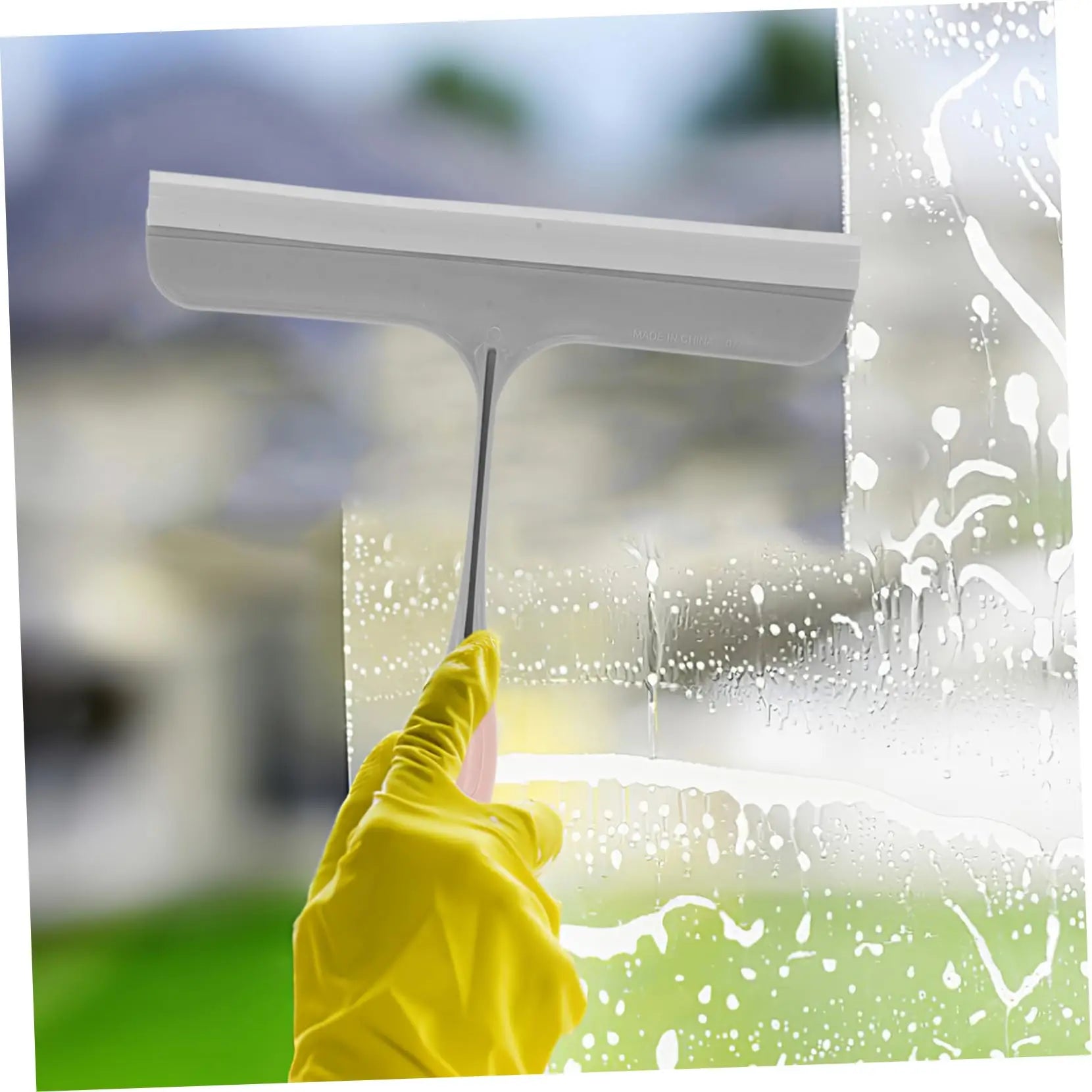 Silicone Squeegee Window Cleaner Multi-Purpose Glass Wiper Scraper Tool - 12