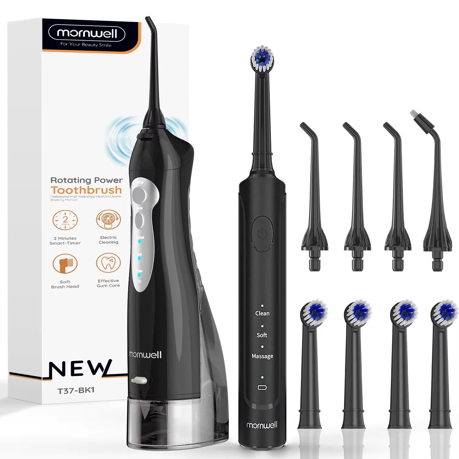 Electric Toothbrush and Water Flosser Combo Oral Care Kit - 19