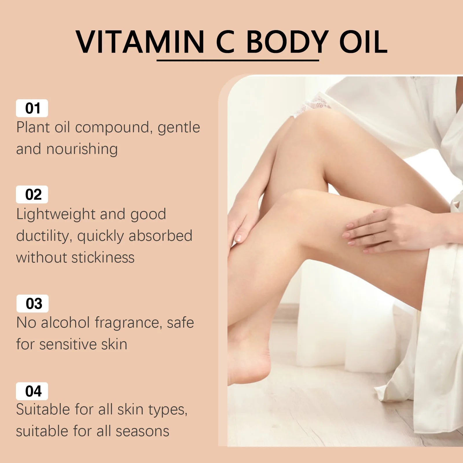 Vitamin C Body Oil Hydrating Antioxidant Massage Oil - 10