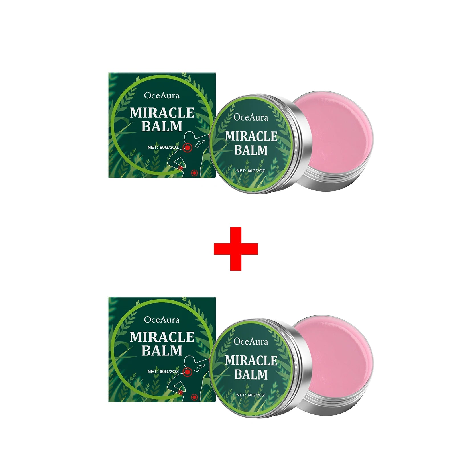 OceAura Herbal Body Massage Balm Miracle Muscle & Joint Relief Cream - 16