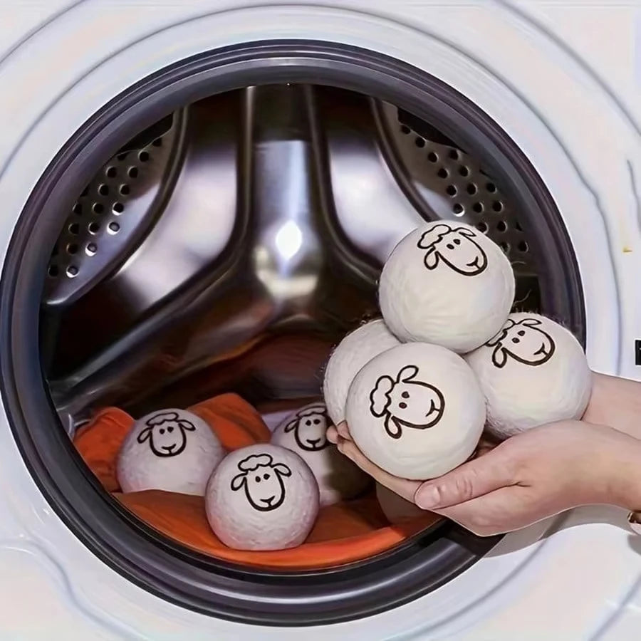 Reusable Wool Dryer Balls Laundry Softener and Quick Dry Laundry Tool - 7