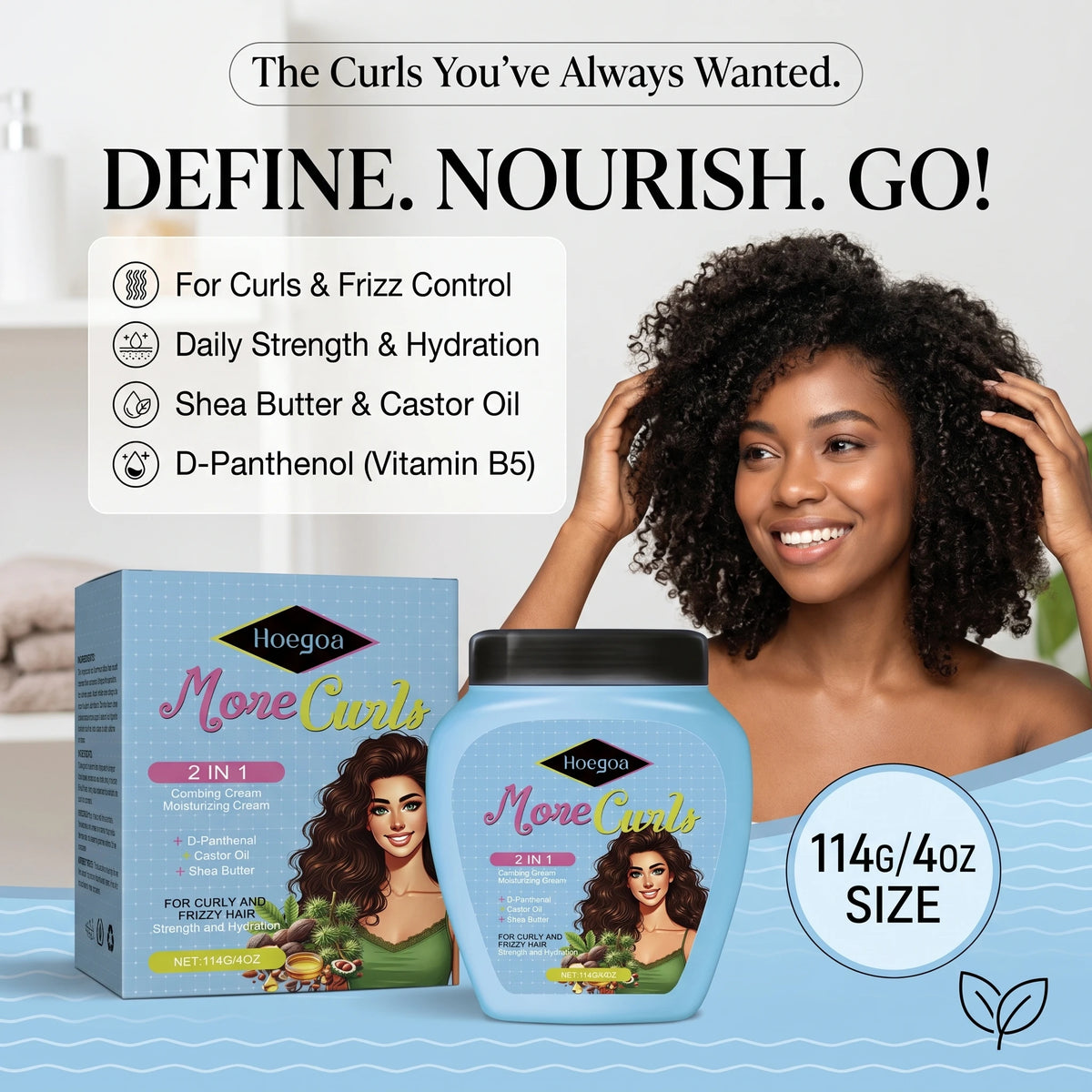 More Curls Hair Cream Curl Defining and Moisturizing Cream