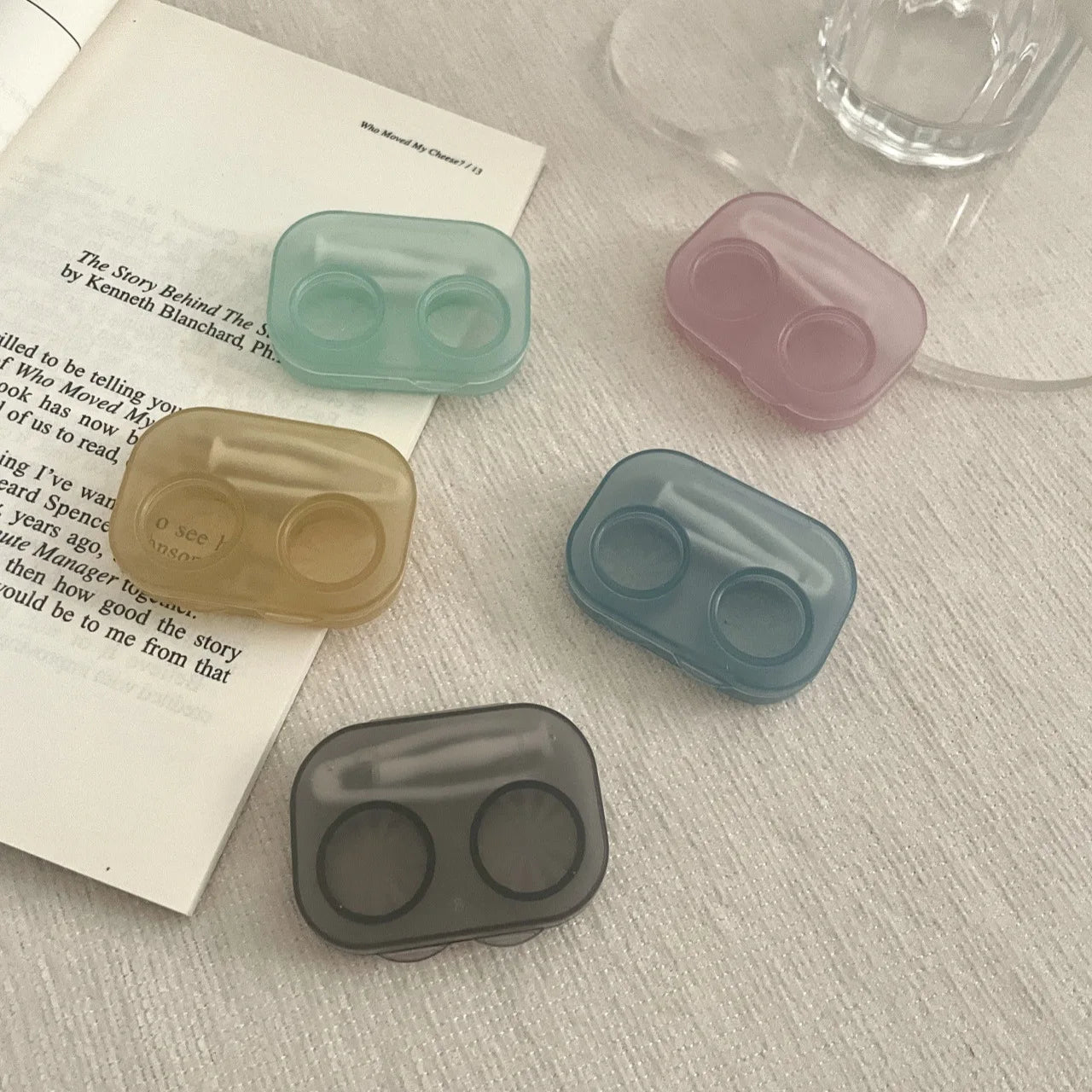 Portable Contact Lens Case Set Travel Storage Box with Tweezer Tool - 2