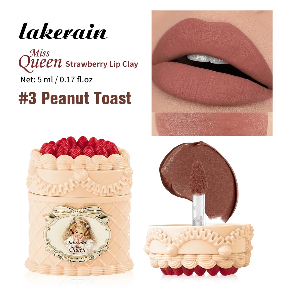 Strawberry Cake Lip Mud Matte Velvet Lipstick