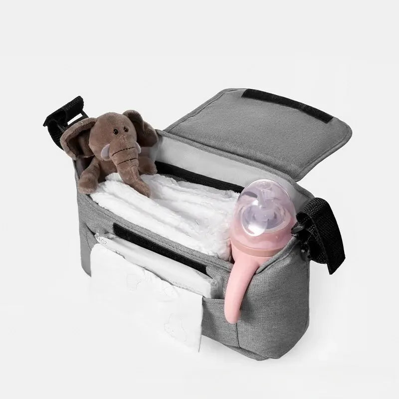 Baby Stroller Organizer Bag Large Capacity Hanging Mommy Storage Pouch - 4