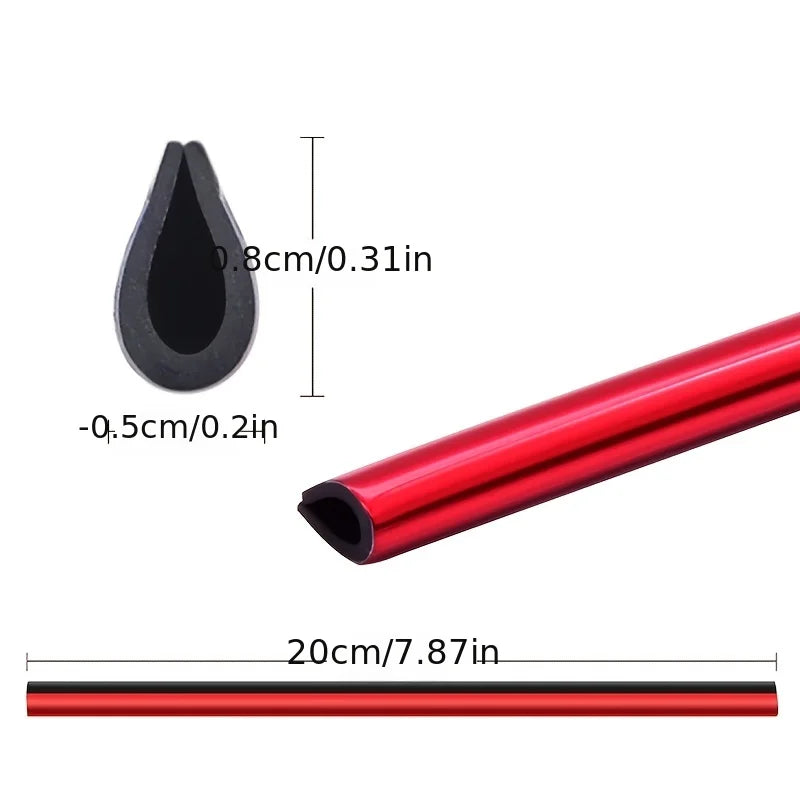 10pc Car Air Vent Trim Strips U-Shaped Interior Decorative Molding - 5