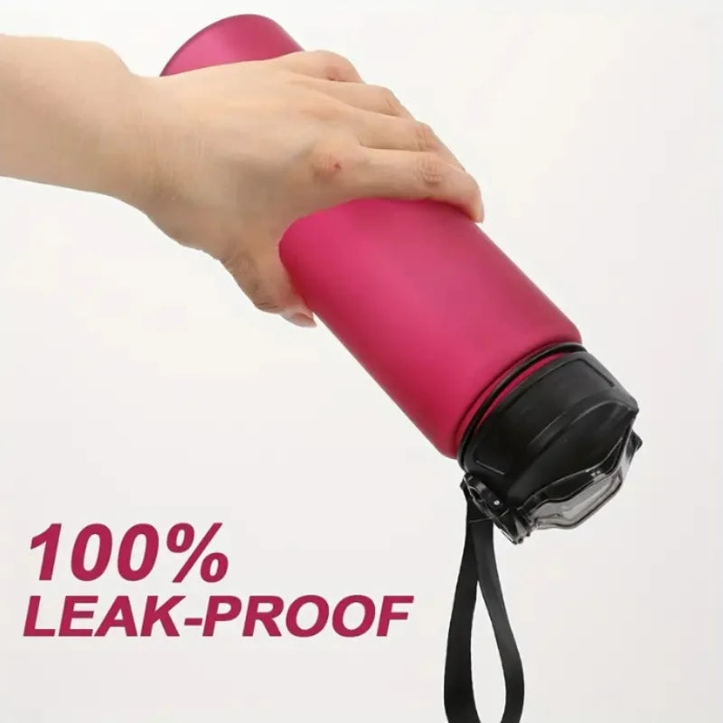 750ml Frosted Sports Water Bottle Leakproof BPA Free Gym Sport Cup