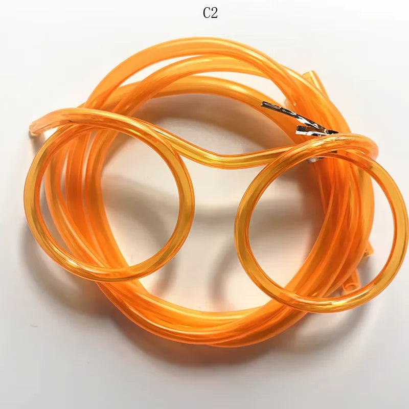 Funny Straw Glasses Creative Flexible Drinking Straws for Kids Party