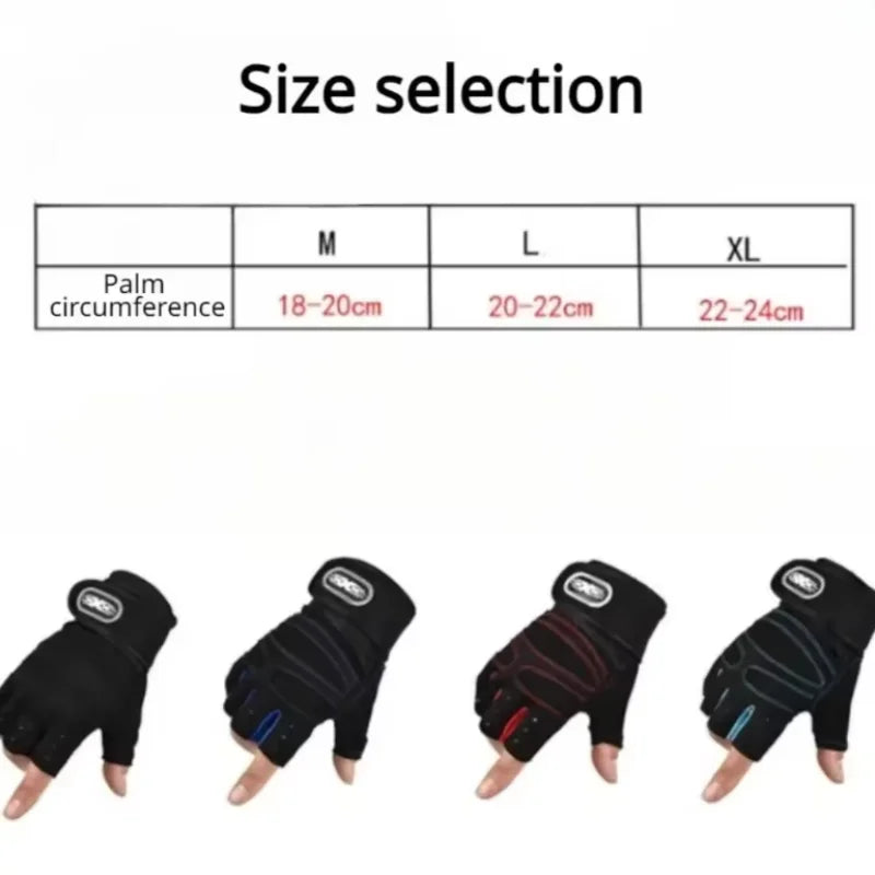Unisex Half Finger Sports Gloves Fitness Gym Cycling Wrist Support - 6