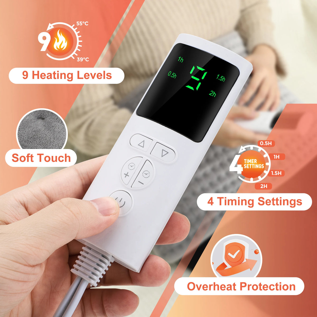 Electric Heating Waist Belt Thermal Pad Back Warmer