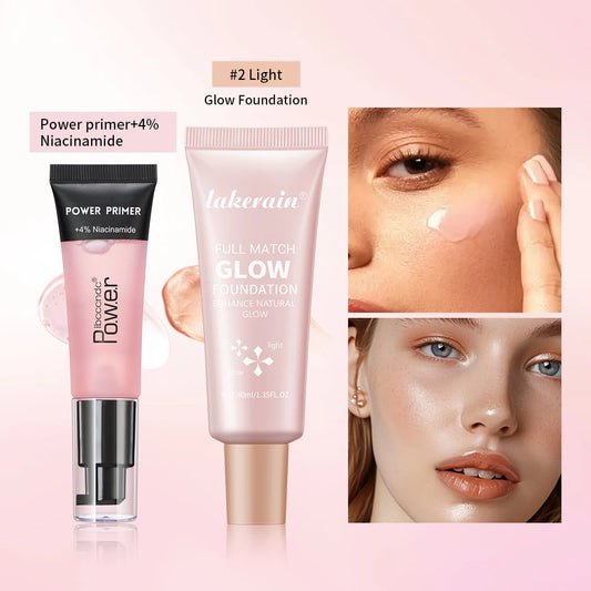 Power Grip Primer and Glow Foundation Makeup Kit