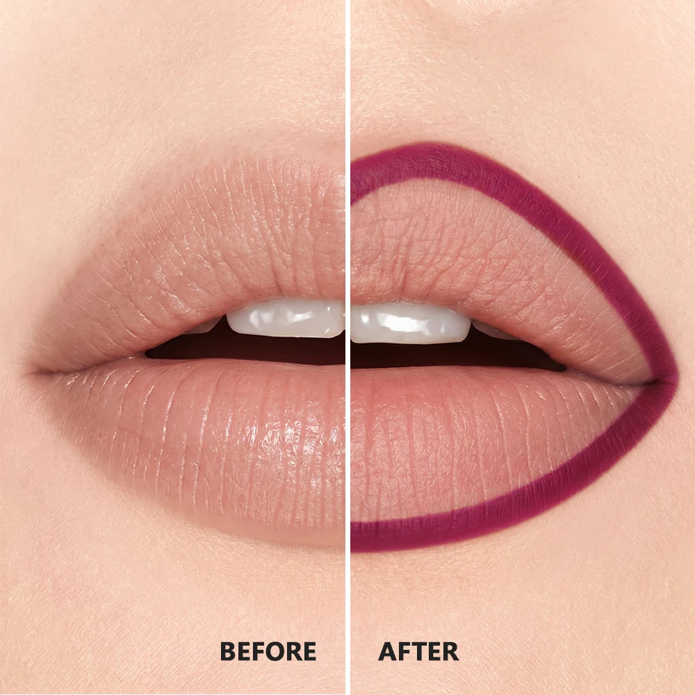 Semi-Matte Lip Liner Pencil Set Waterproof Smudge-Proof Cosmetics - 5