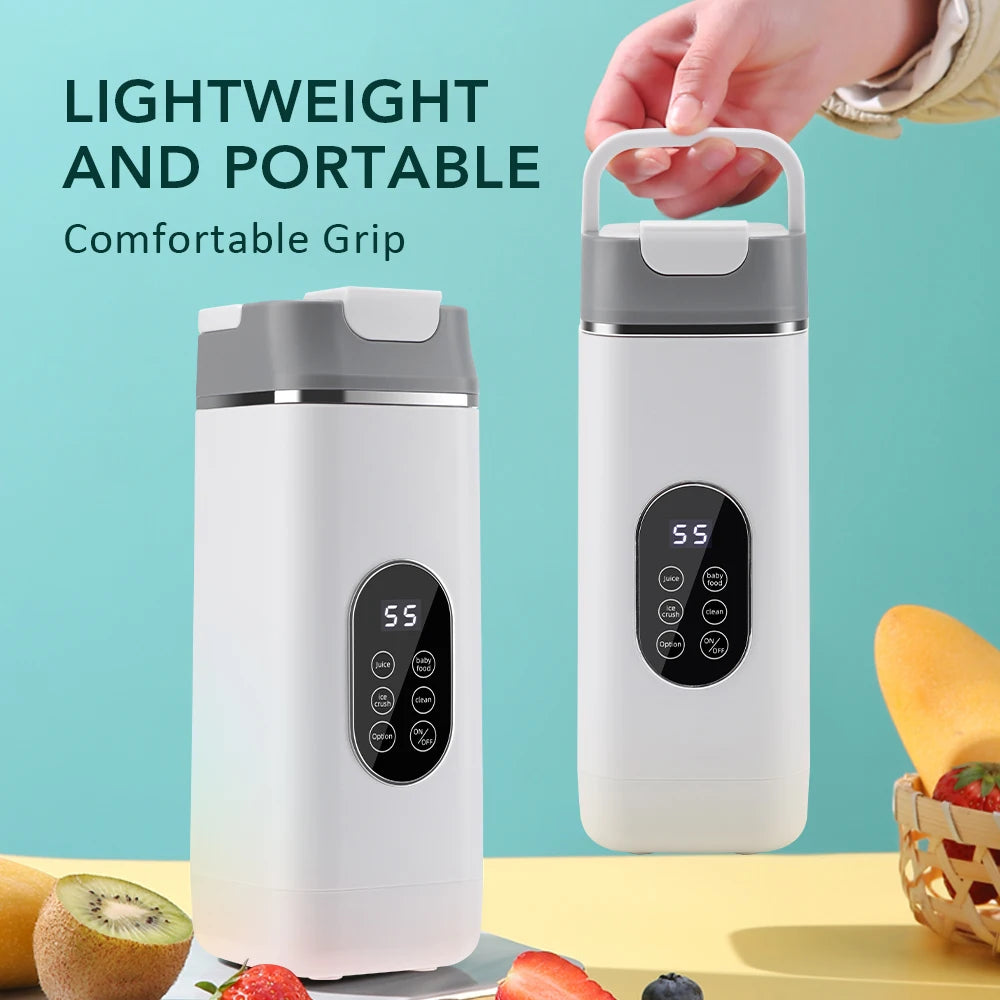 Portable 12-Blade Electric Juicer Cup & Smoothie Blender Bottle - 9