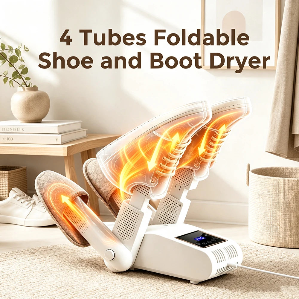 Dual V Portable Electric Shoe Dryer Boot Heater with Smart LED Timer - 1