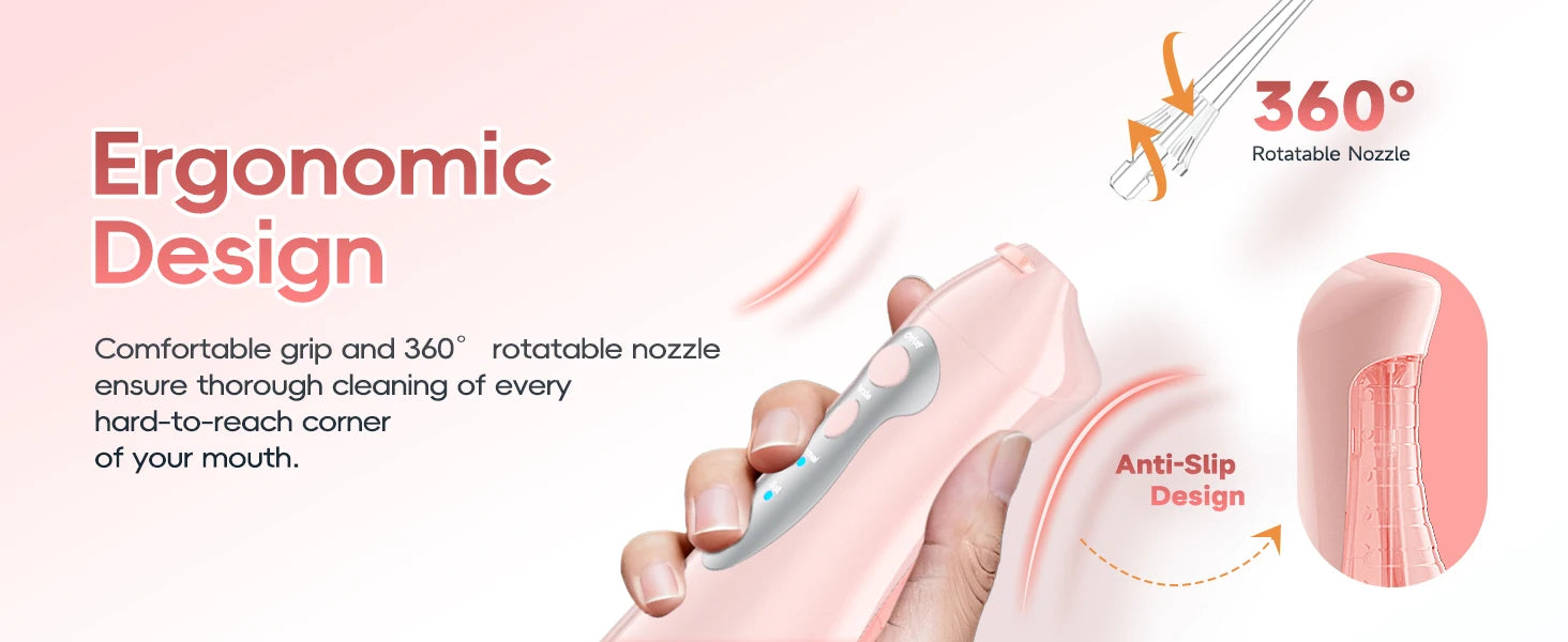 Mornwell D52 Rechargeable Portable Water Flosser Teeth Cleaner - 9