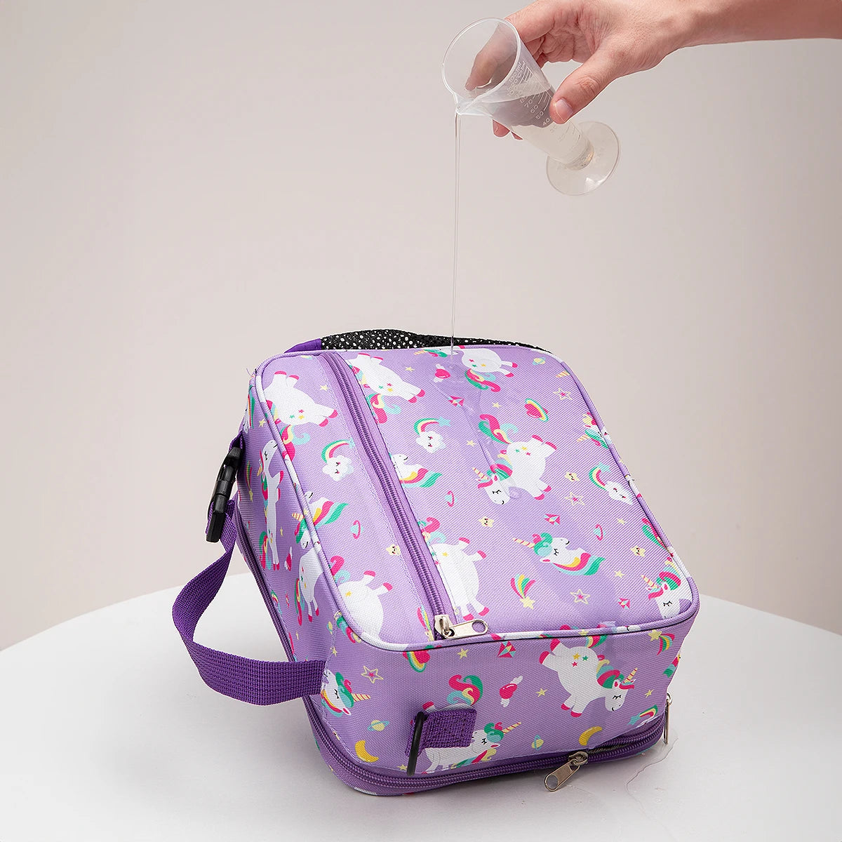 Insulated Cartoon Lunch Bag Portable Thermal Food Box with Shoulder Strap