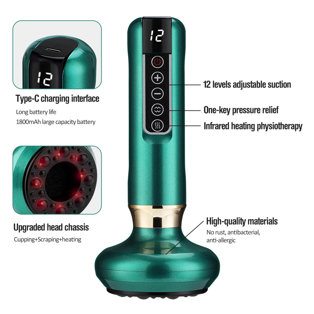 Electric Guasha Cupping Massager Scraping Body Shaping Tool - 23