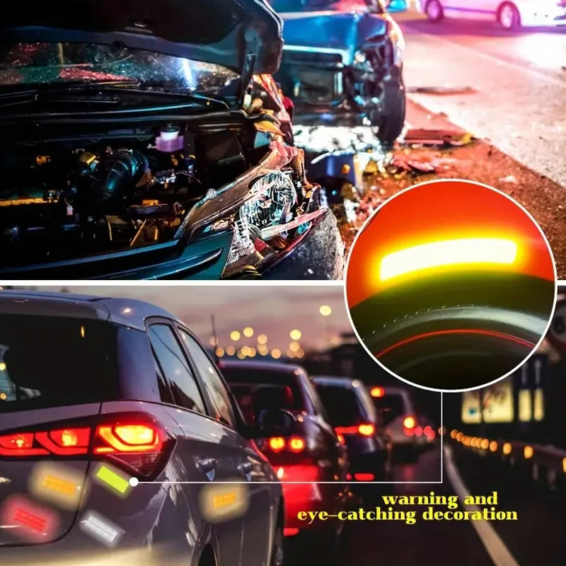 10PCS Car Reflective Safety Stickers Exterior Warning Decals - 4