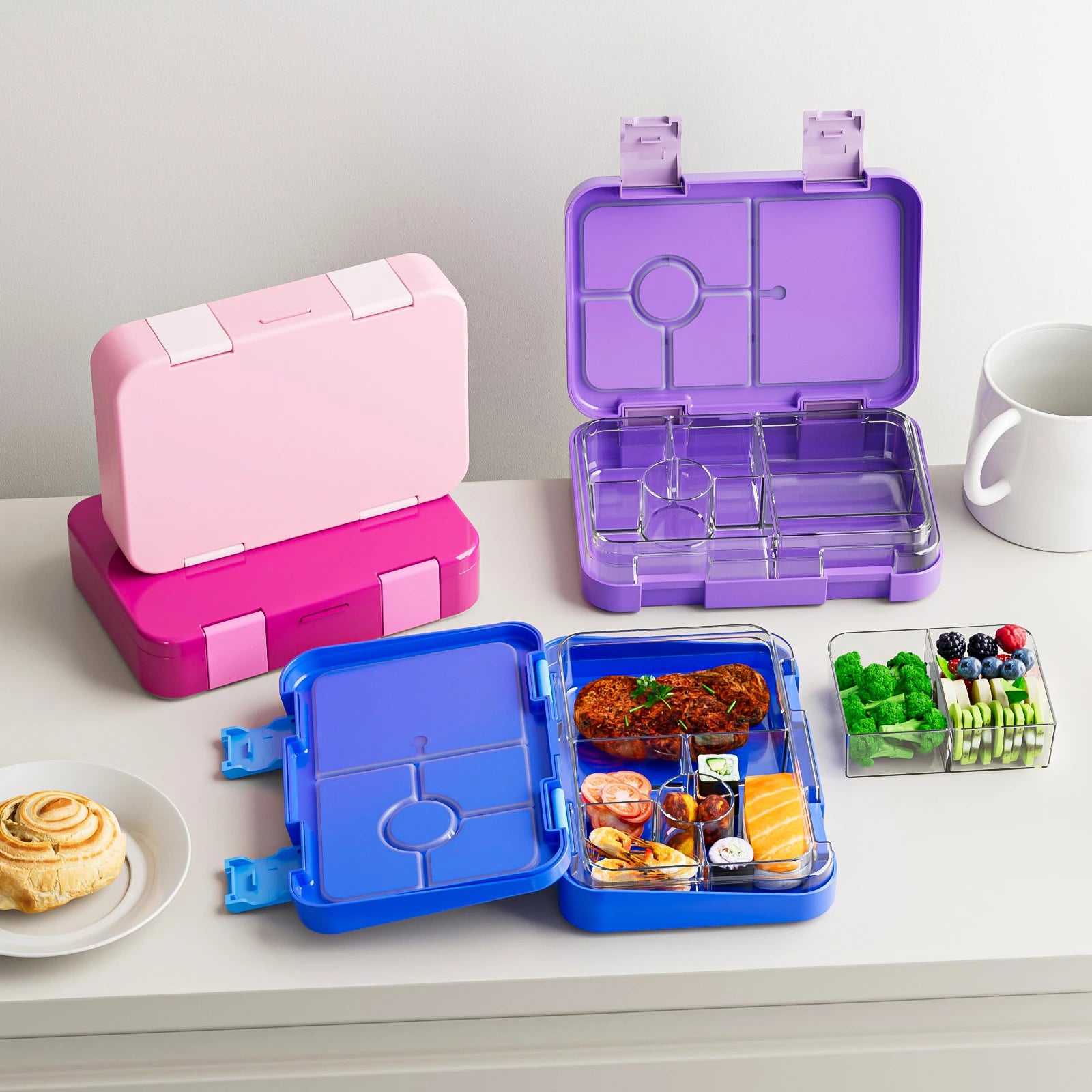 1100ml Christmas Cartoon Bento Box Leakproof Microwavable Lunch Container