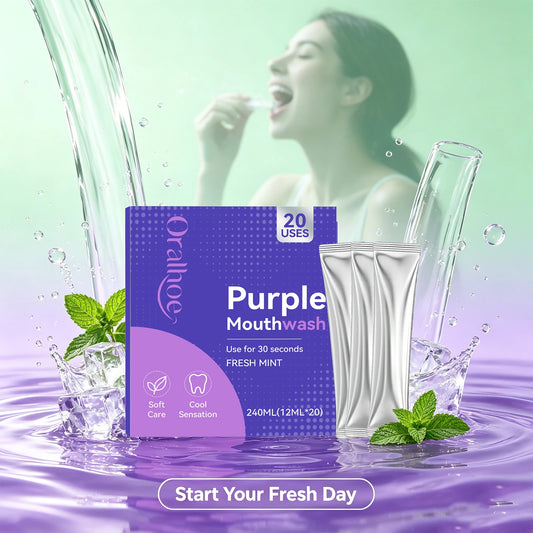 Purple Mouthwash Refreshing Breath Bad Breath Rinse Oral Care