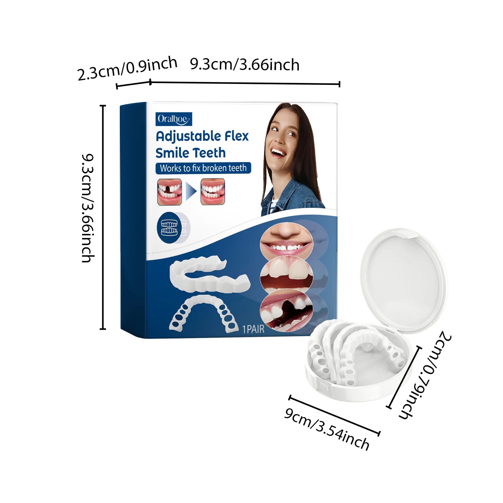 Adjustable Snap On Dentures Fake Teeth Veneers - 9