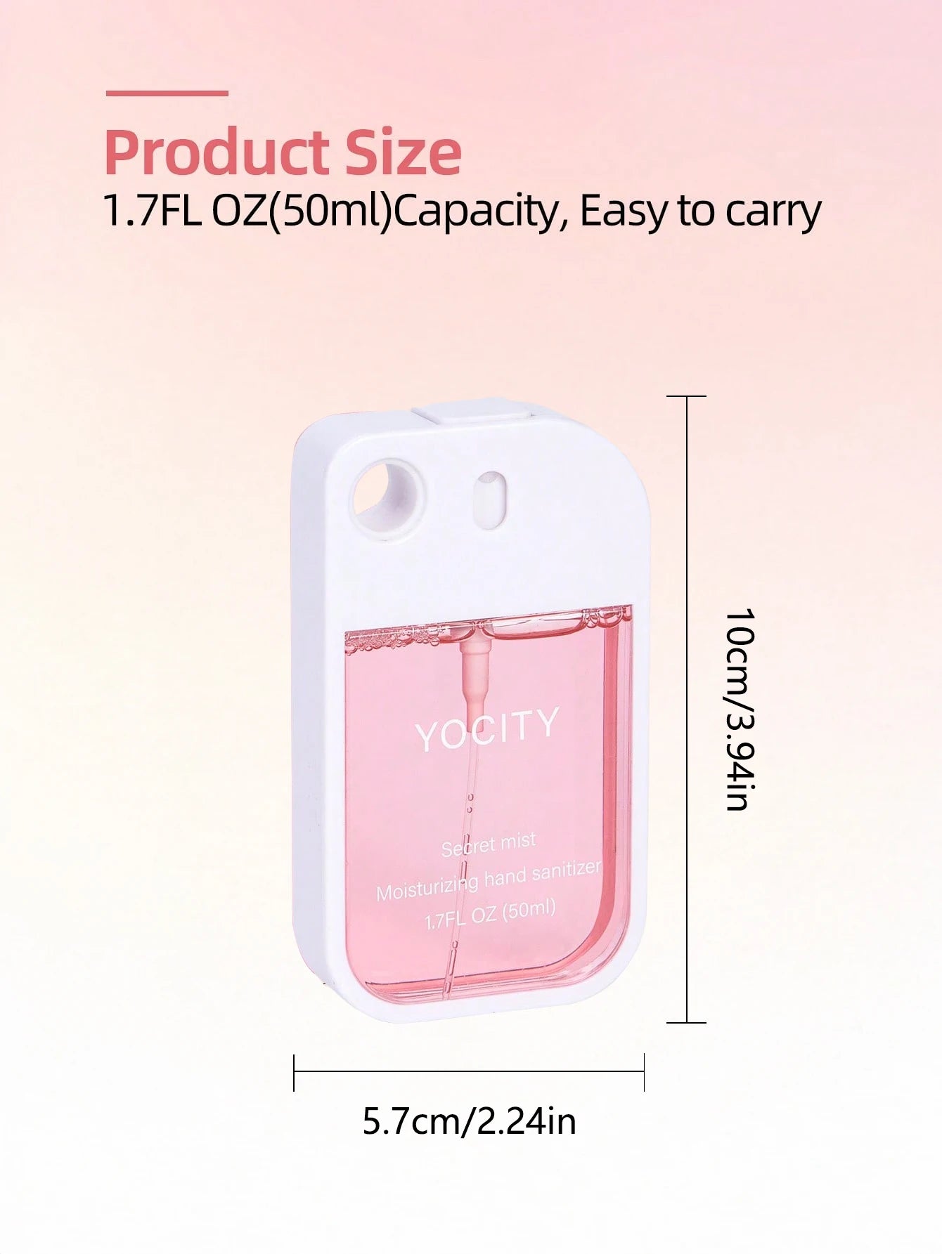 YOCITY 50ml Portable Air Freshener and Hand Sanitizer Spray with Keychain