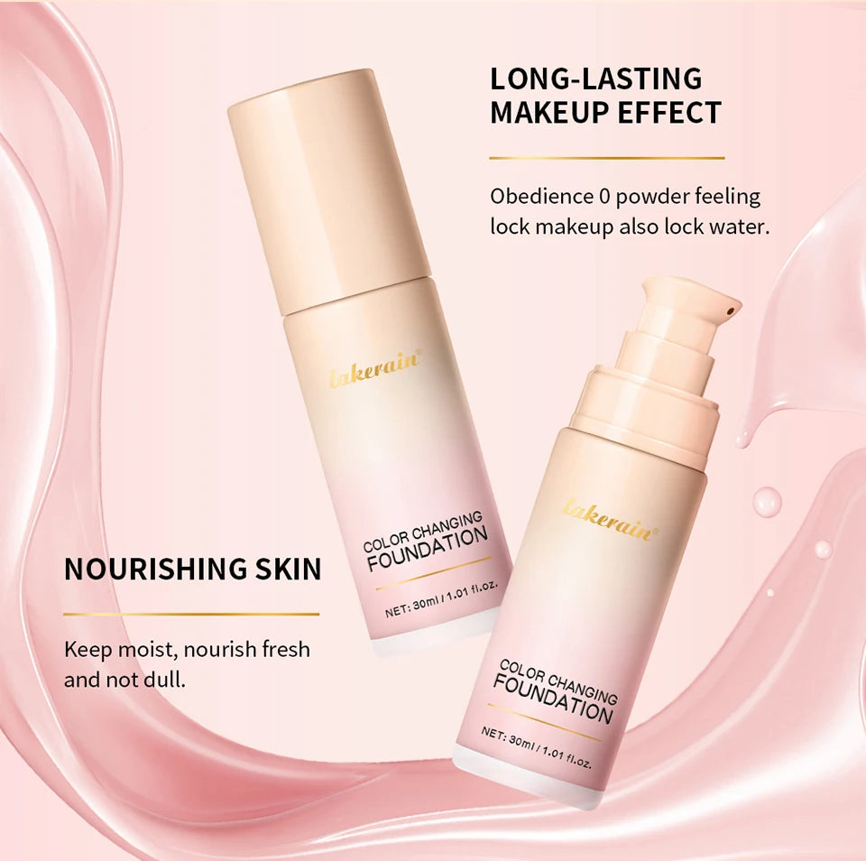 Lakerain Color Changing Liquid Foundation Moisturizing Base Makeup
