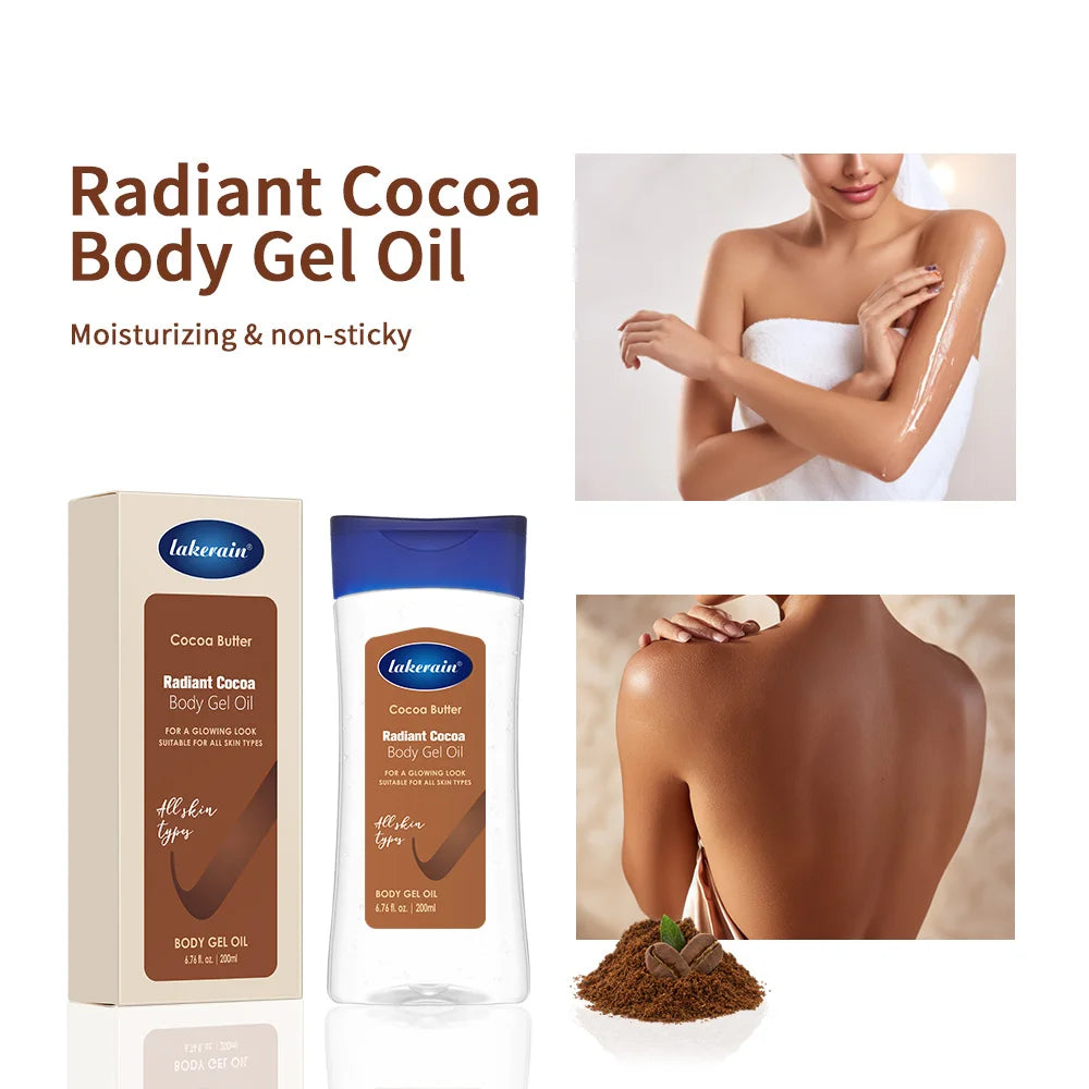 Cocoa Body Oil Gel Moisturizing Hydration for Dry Skin Care