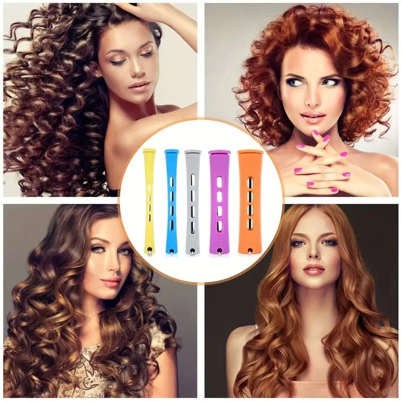 10pcs Hair Perm Rods Set Professional Curling Styling Tools - 1