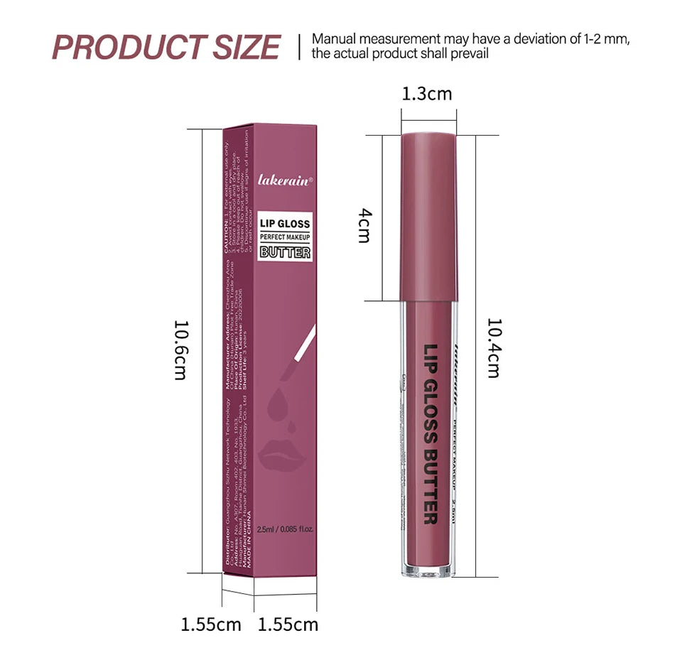Lakerain Moisturizing Mirror Lip Gloss Butter Liquid Lip Makeup - 16