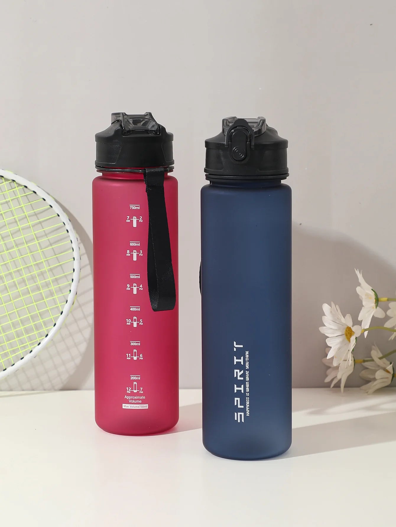 750ml Leak-Proof Sports Water Bottle BPA-Free Fitness Drinking Mug - 8
