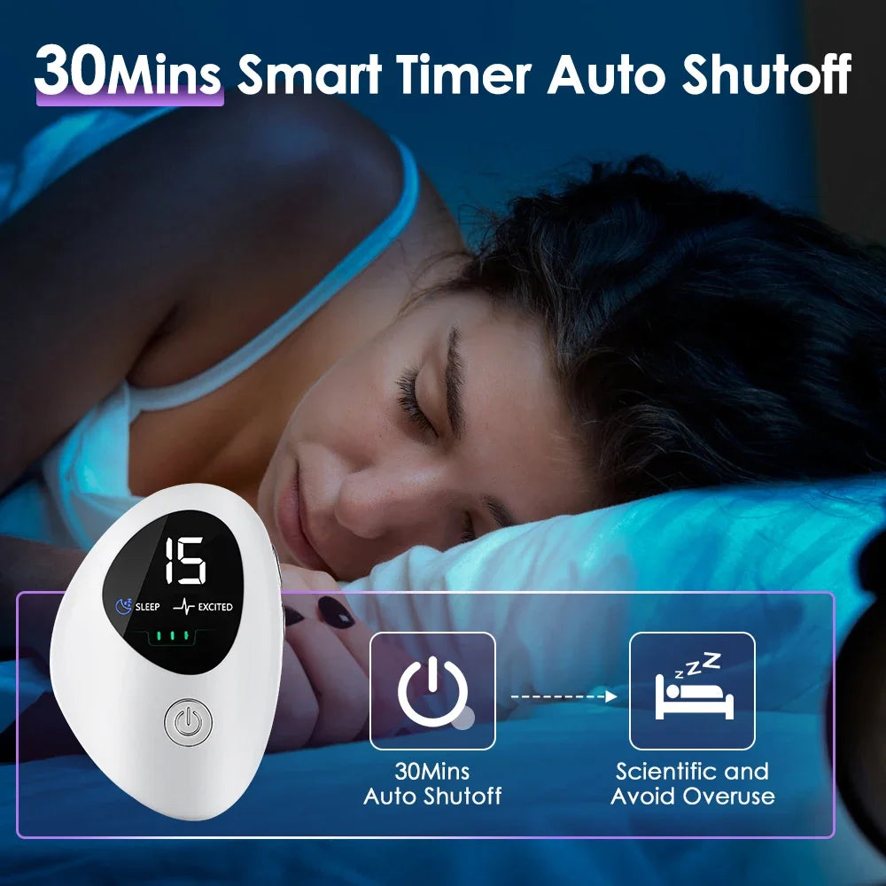 Microcurrent Sleep Aid Device CES Palm Massager for Insomnia Relief