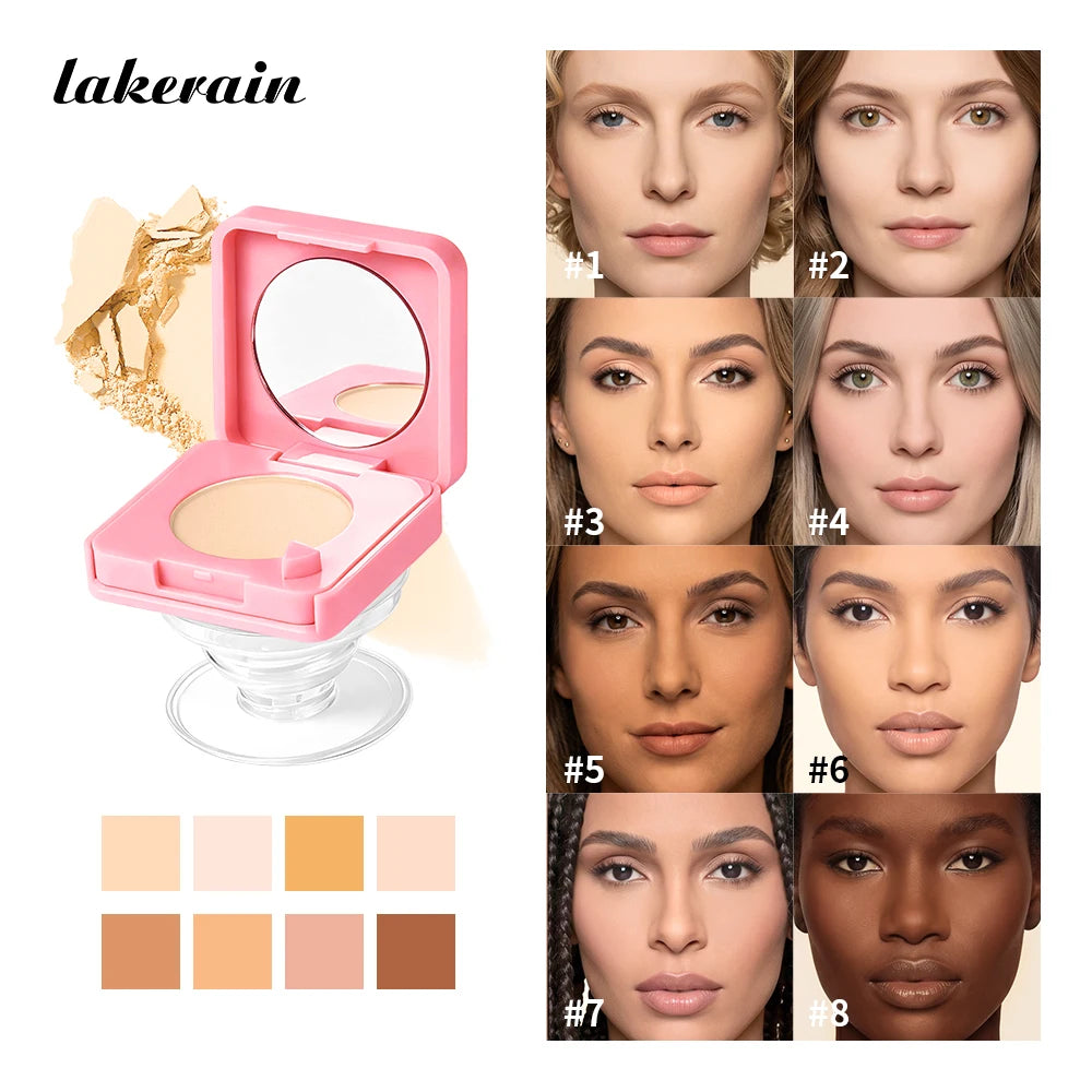 Pressed Powder Oil Control Matte Setting Face Makeup Compact - 1