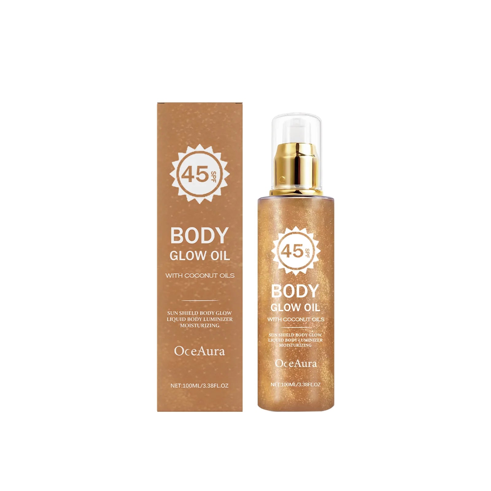 Glowing Body Oil SPF 45 Coconut Sun Shield Moisturizer - 14