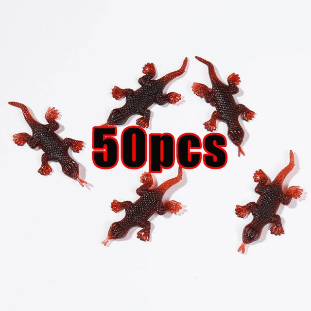 50pcs Realistic Fake Bug Prank Set Halloween Party Decor Props