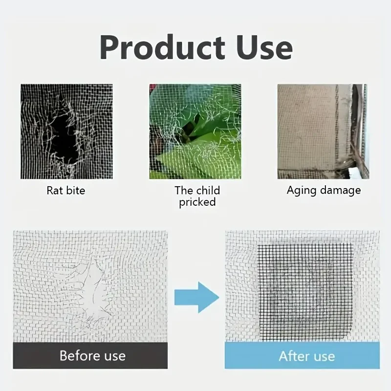 Screen Repair Tape - Window Mesh Patch Kit for Holes and Tears - 4