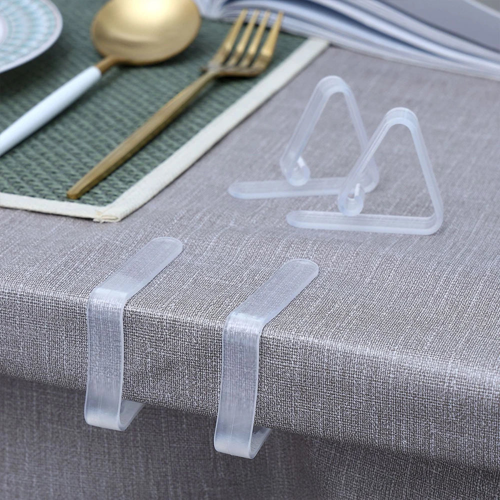 Clear Tablecloth Clips Anti Slip Table Cover Holder Set 6 12 24 Pack