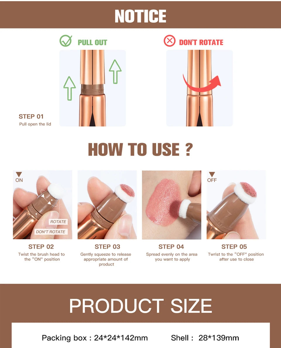 Liquid Contour Wand Blusher Highlighter Makeup Stick - 19