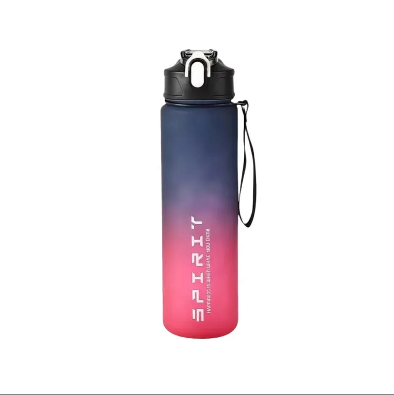 Motivational Sports Water Bottle Leak Proof Time Marker Gym Flask