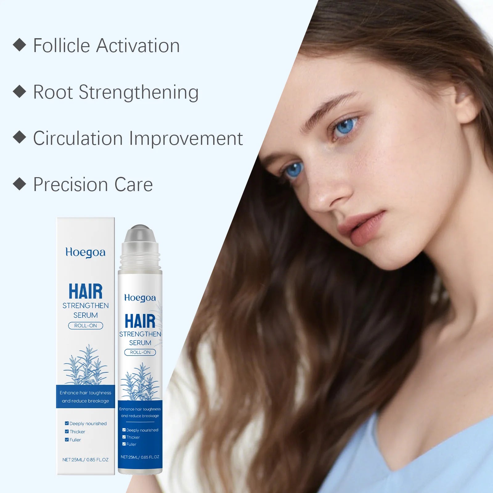 Rosemary Hair Growth Serum Roll On Anti Hair Loss Care Oil - 6