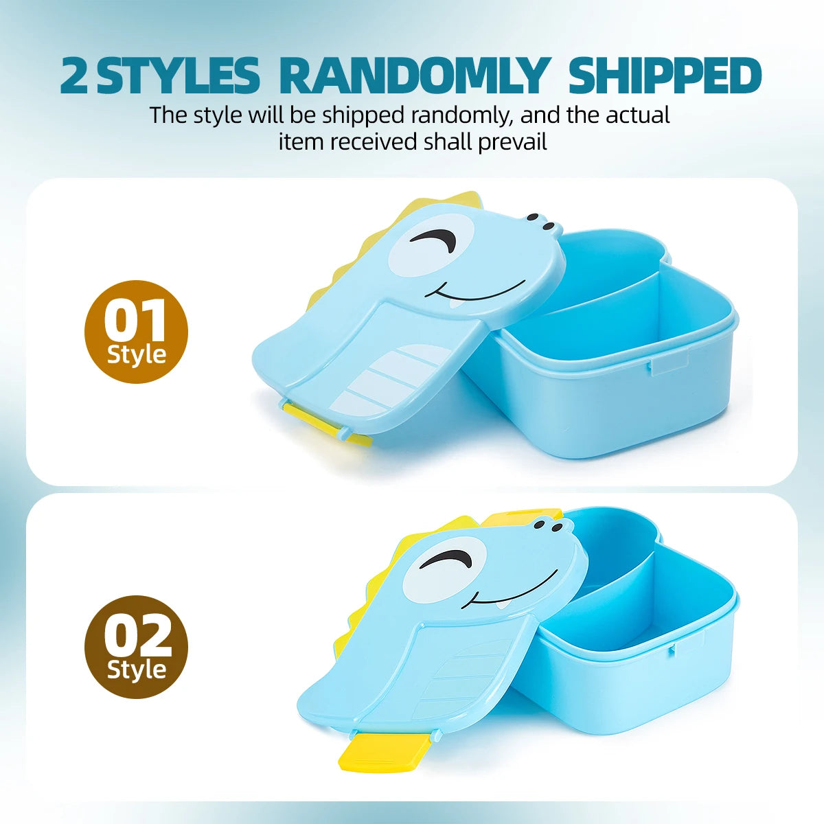 Cute Cartoon Dinosaur Lunch Box 1100ml Portable Bento Food Container - 5