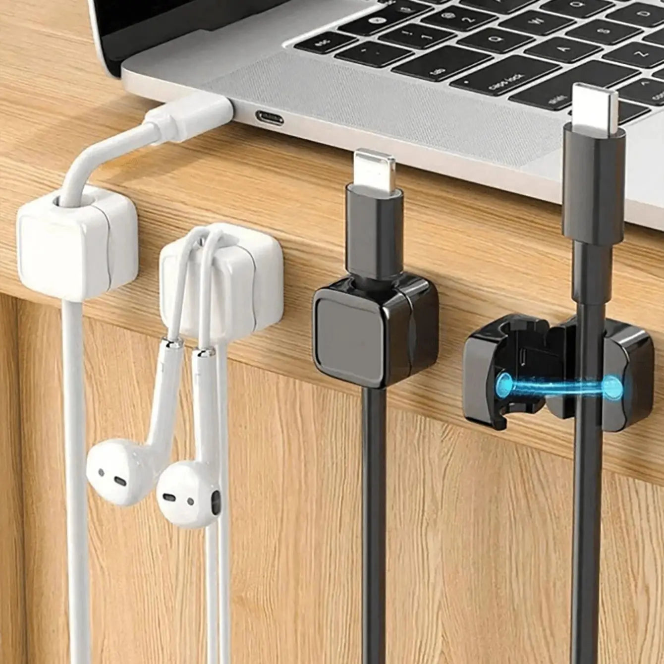 Magnetic Cable Clips Adhesive Cord Organizer Desk Wire Management Holder