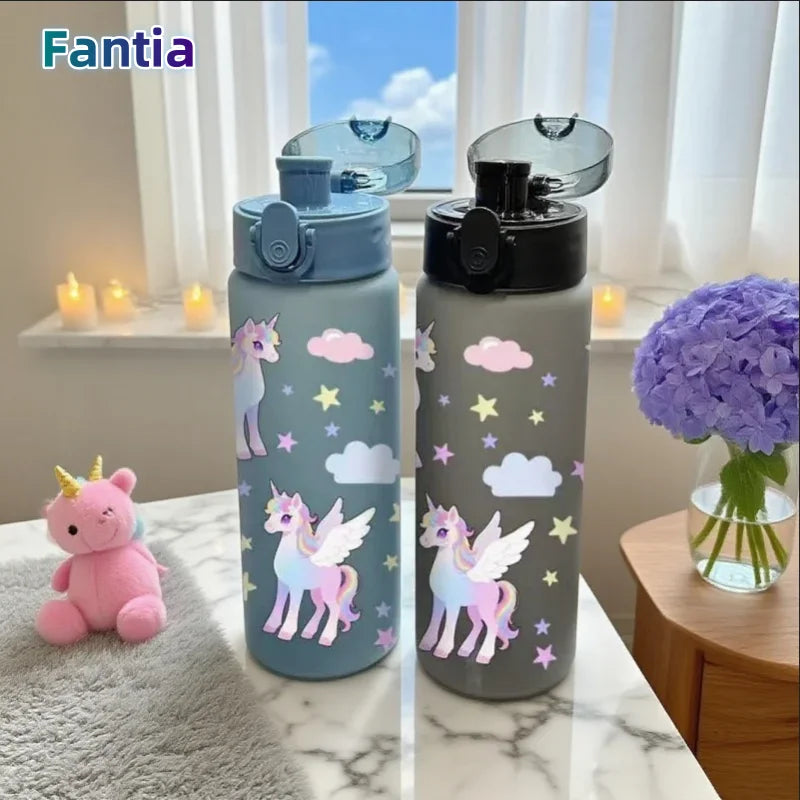 780ml Unicorn Water Bottle BPA Free Leak Proof Sports Gym Drink Cup