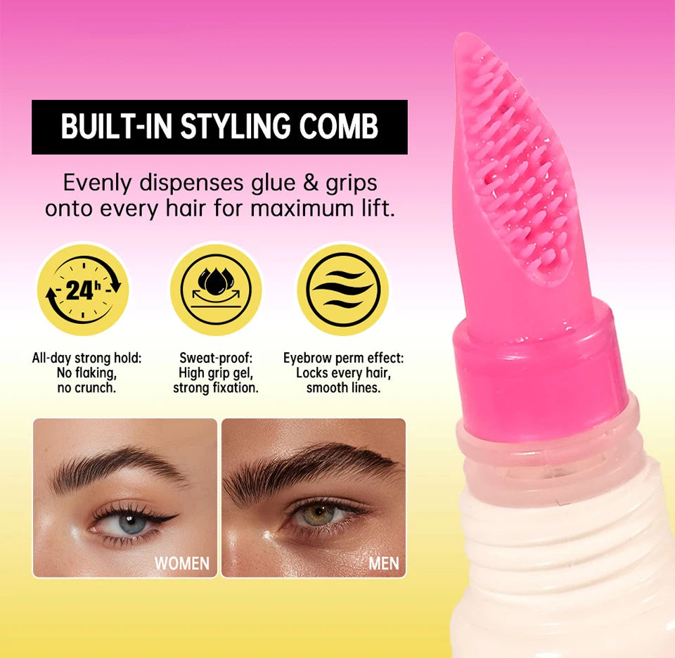 Brow Lamination Gel Super Lift Eyebrow Glue & Comb - 9