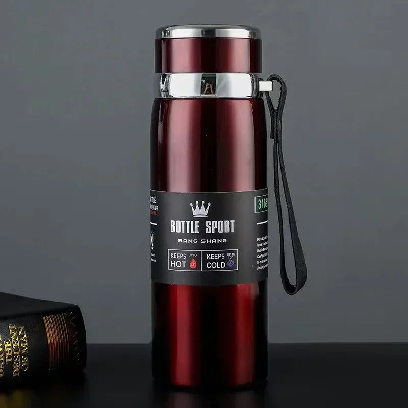 1L Stainless Steel Thermal Water Bottle Vacuum Insulated Travel Flask