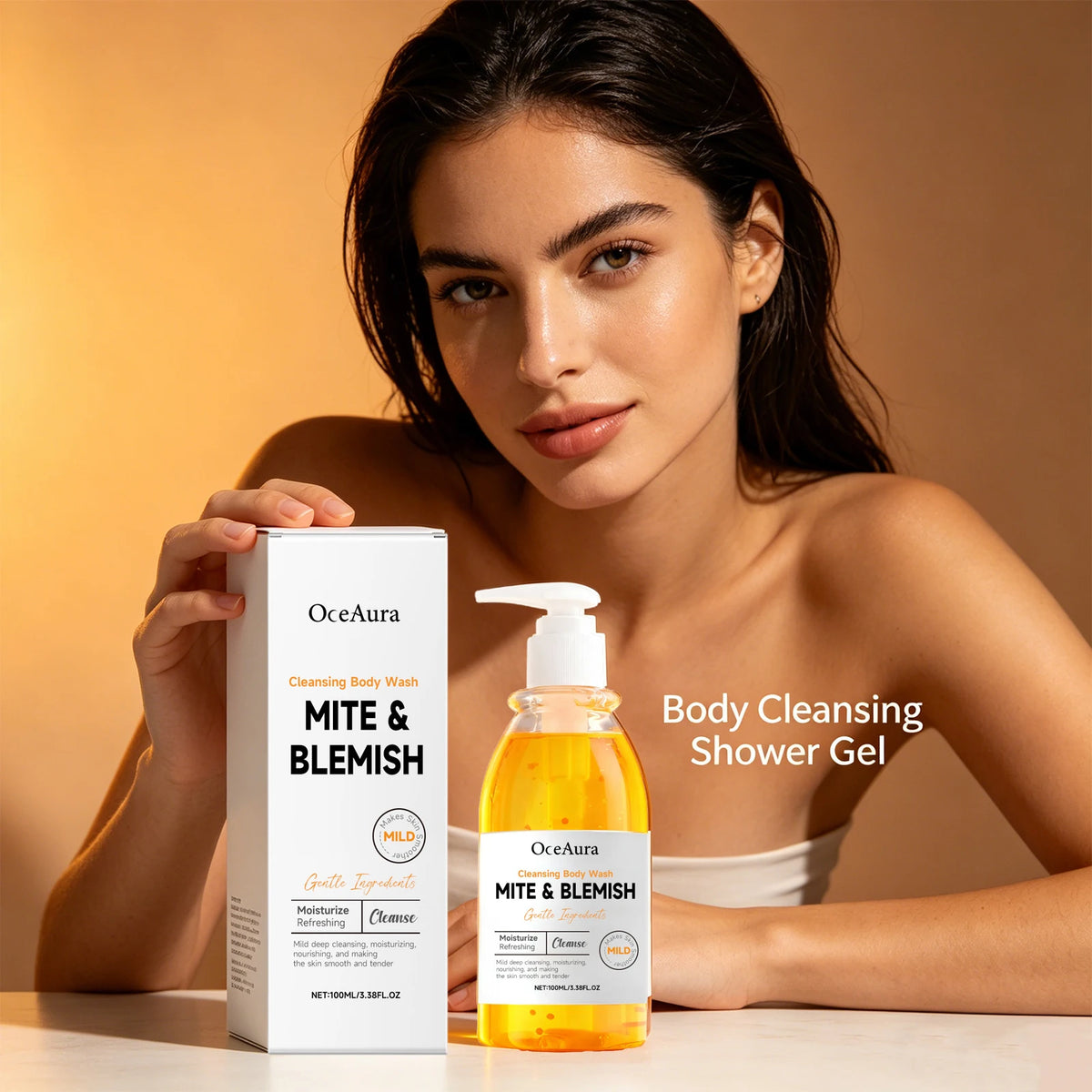 Anti Mite Acne Control Cleansing Body Wash Shower Gel