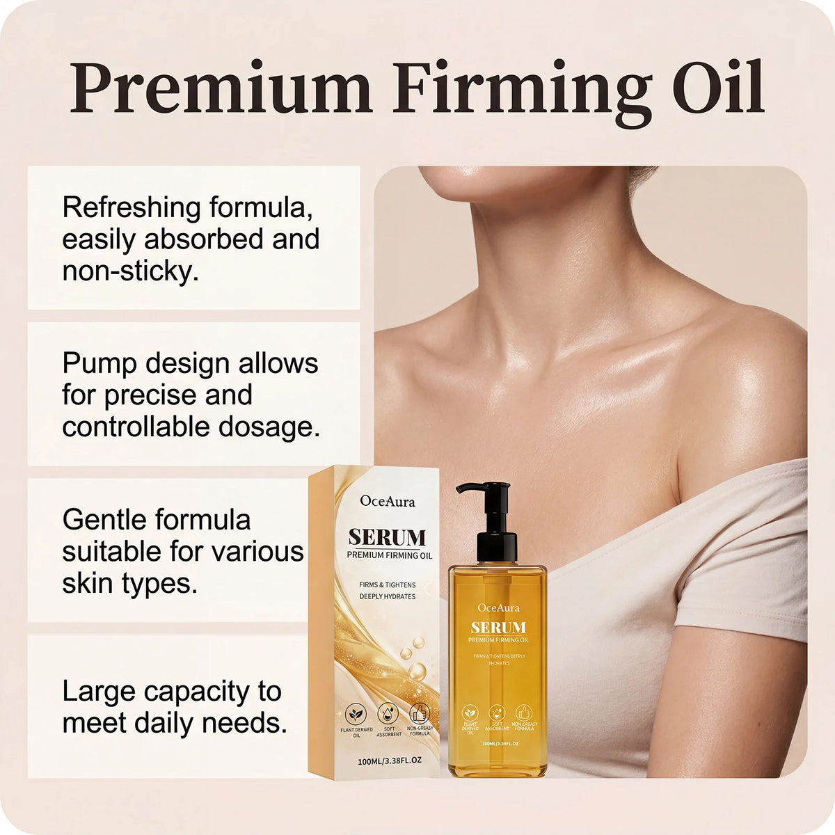 OceAura Firming Serum Oil Lifting Body Care Spa