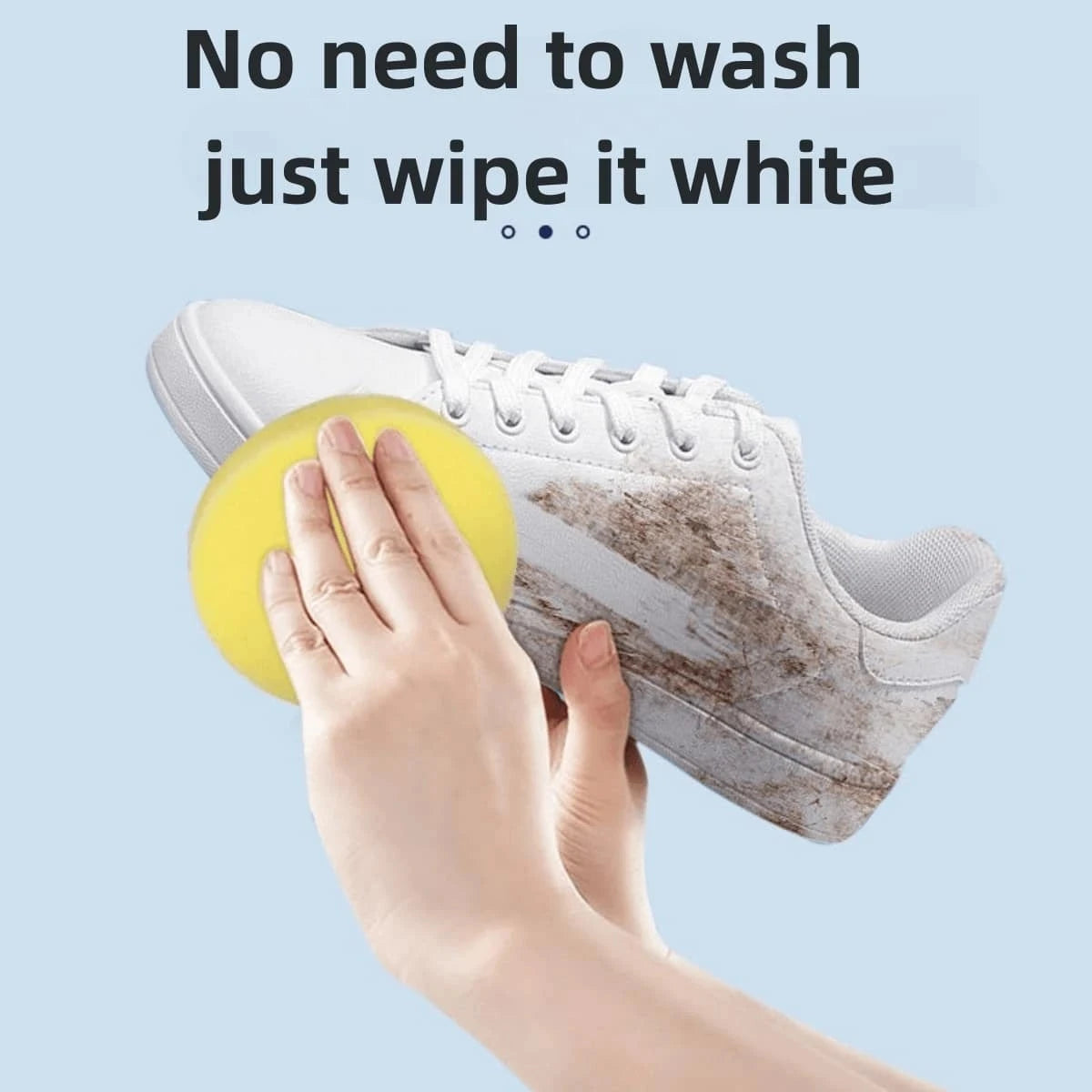 Multifunctional White Shoe Cleaning Cream Stain Remover with Sponge - 2