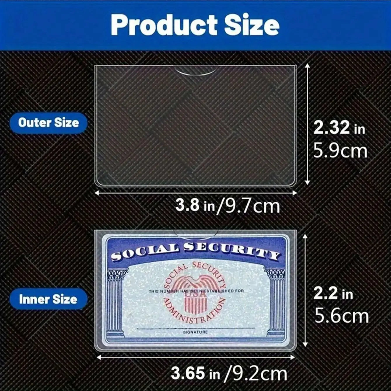 Clear PVC Card Protector Sleeves Waterproof ID and Credit Card Covers - 6